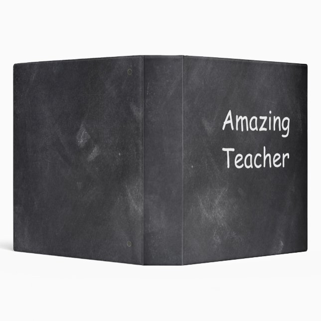 Amazing Teacher Chalkboard Design Gift Idea 3 Ring Binder (Background)
