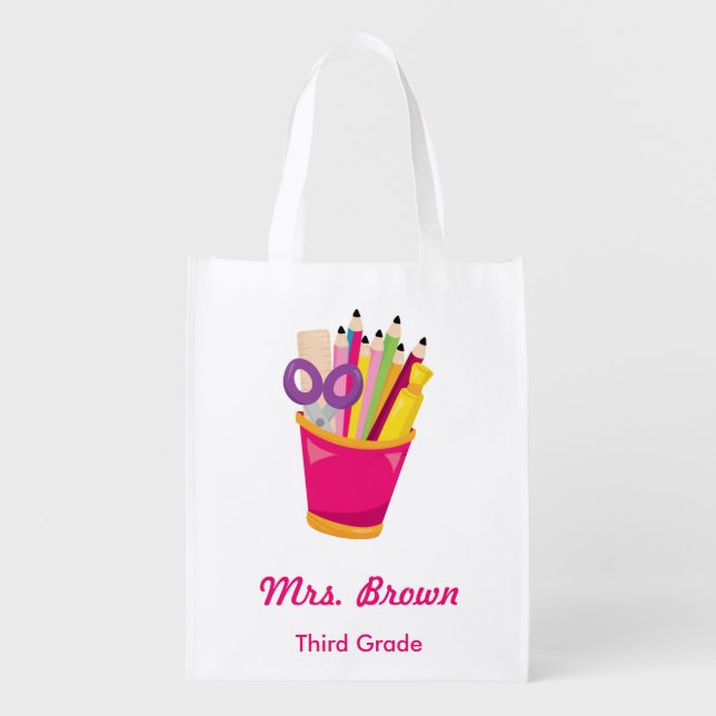 Amazing Teacher Grocery Bag (Front)