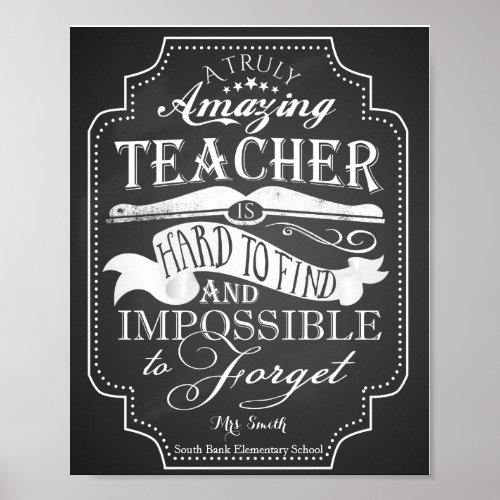 Amazing teacher is impossible to forget poster