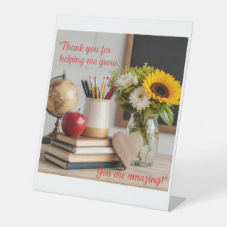 Amazing Teacher Pedestal Sign