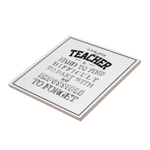 Amazing teacher Thank you Appreciation Gift script Ceramic Tile