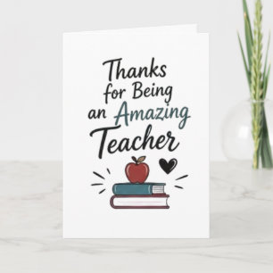 Amazing Teacher Thank You Card
