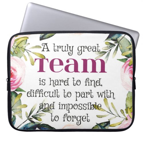 Amazing team work thank you quote office wall art laptop sleeve