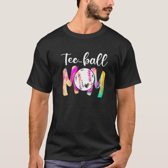 Amazing Teeball Mom Tie Dye  Mom Mother's Day T-Shirt (Front)