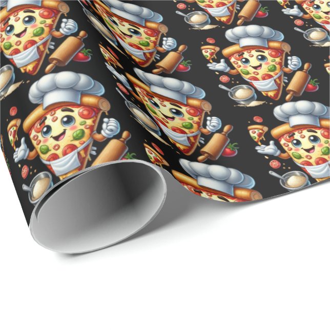 Amazing tiled baking pizza party tiled  wrapping paper (Roll Corner)