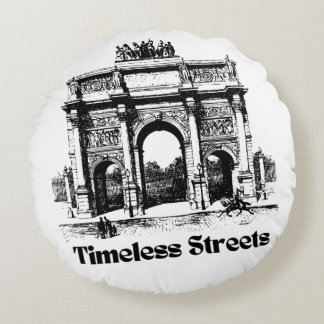 Amazing Timeless streets hands bag for you Round Pillow