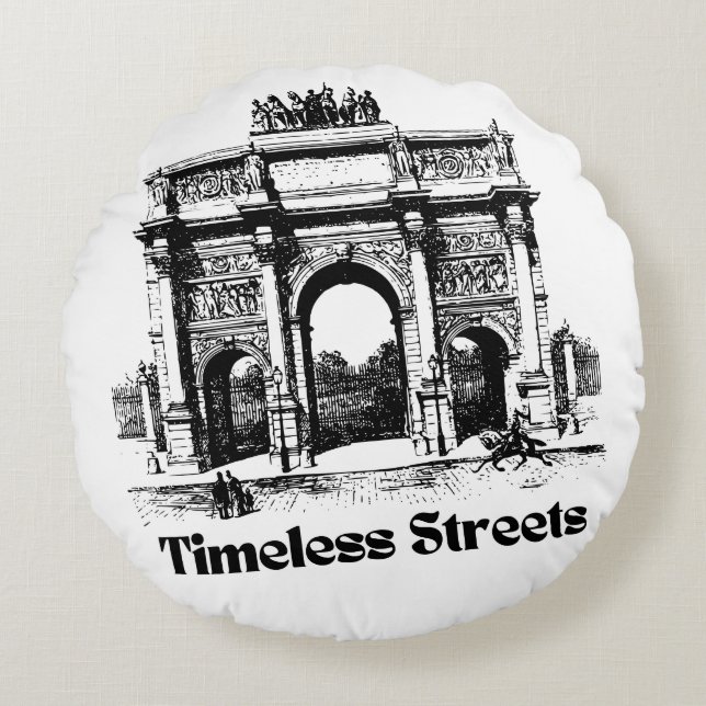 Amazing Timeless streets hands bag for you  Round Pillow (Front)