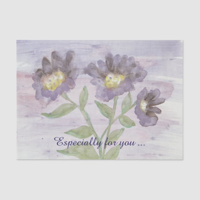 Amazing tissue paper large purple flowers (Front)