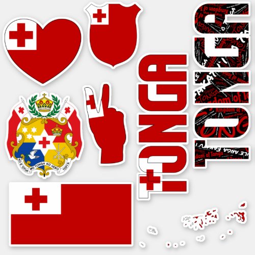 Amazing Tonga Shapes National Symbols Sticker
