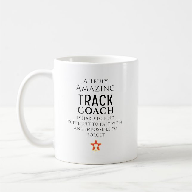 Amazing Track Coach Hard To Find Personalized Coffee Mug (Left)