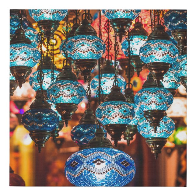 Amazing traditional handmade turkish lamps in souv faux canvas print (Front)