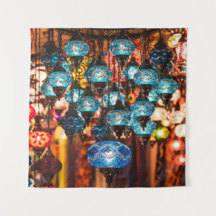 Amazing traditional handmade turkish lamps in souv tapestry