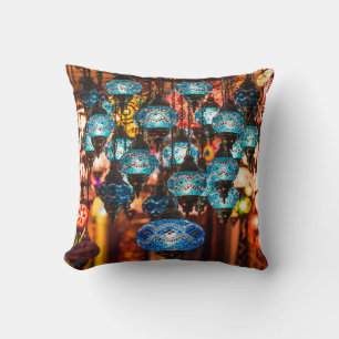 Amazing traditional handmade turkish lamps in souv throw pillow
