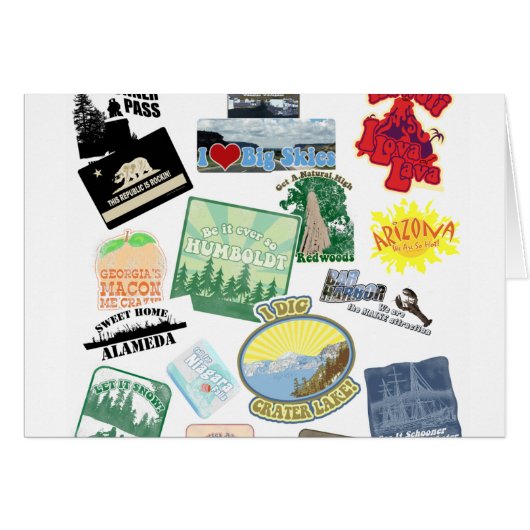 Amazing Travel Collage Cards (Front Horizontal)