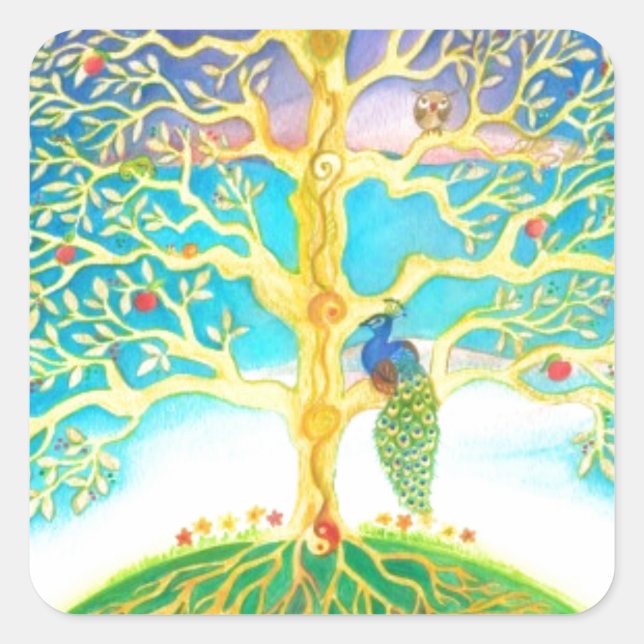 AMAZING TREE OF LIFE SQUARE STICKER (Front)