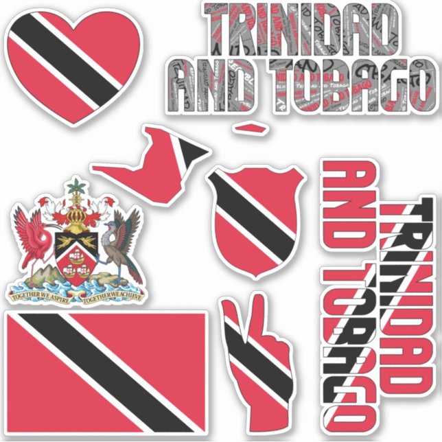Amazing Trinidad and Tobago Shapes National Symbol Sticker (Front)