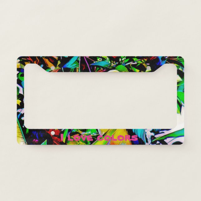 Amazing Tropical Birds License Plate Frame (Front)