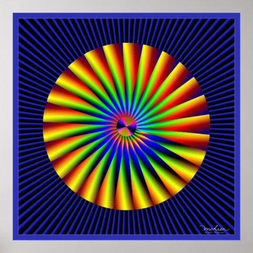 Amazing Turbine Optical Illusion Poster