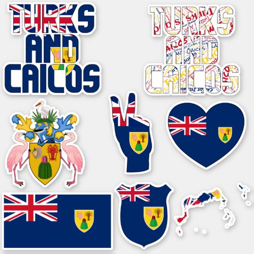 Amazing Turks and Caicos Shapes National Symbols Sticker