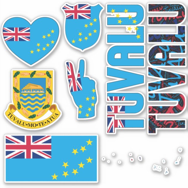 Amazing Tuvalu Shapes National Symbols Sticker (Front)