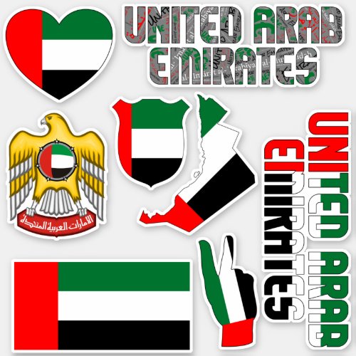 Amazing United Arab Emirates Shapes National Sticker