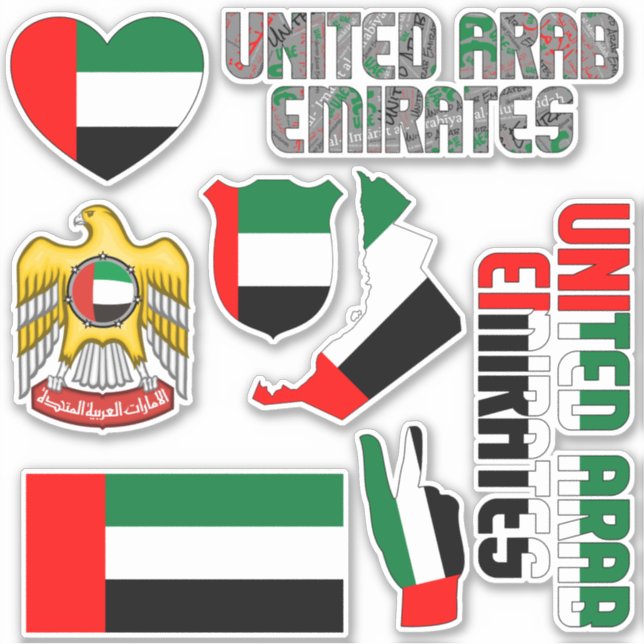 Amazing United Arab Emirates Shapes National Sticker (Front)