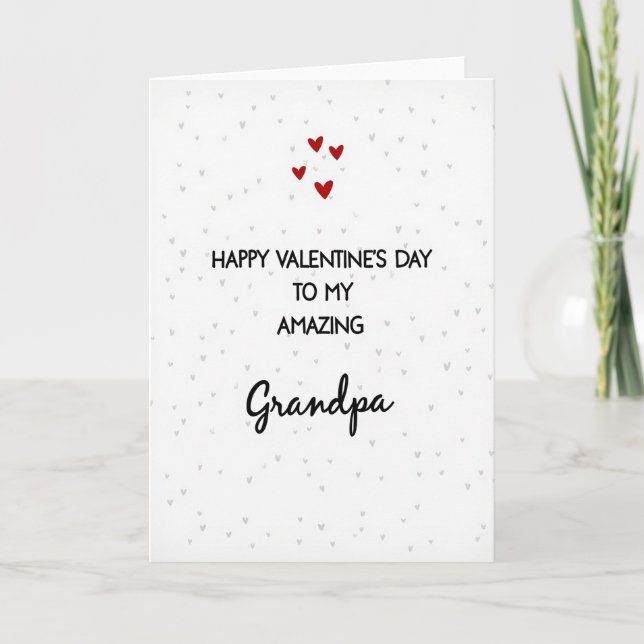 Amazing Valentines Grandpa Heart Card (Front)
