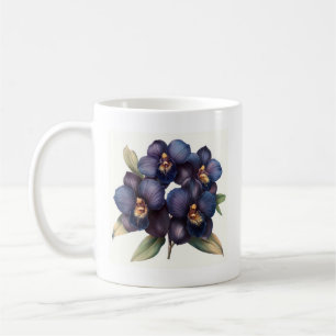 Amazing vintage classic black orchid coffee mug