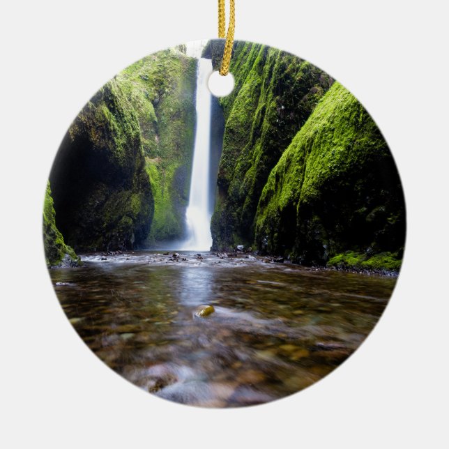 Amazing Waterfall Ceramic Ornament (Front)