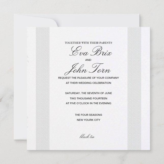 Amazing wedding Greek invitation (Front)