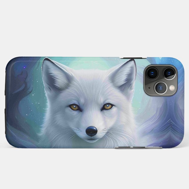 Amazing White Snow Fox on Icy Land Case-Mate iPhone Case (Back (Horizontal))