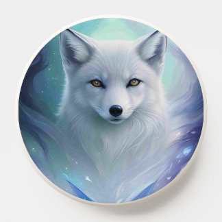 Amazing White Snow Fox on Icy Land PopSocket