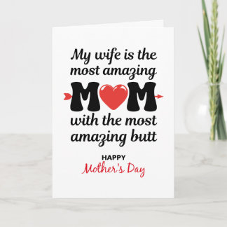 Amazing Wife Amazing Butt, Funny Mother's Day Card