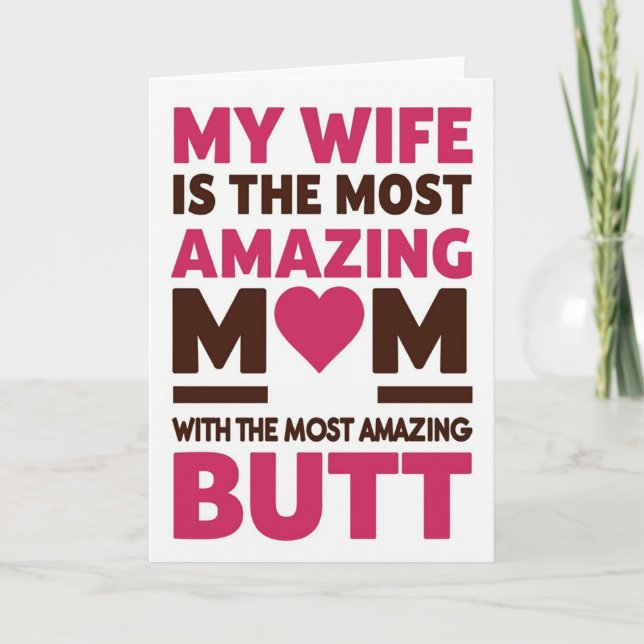 Amazing Wife Bold Text Card (Front)