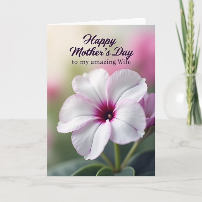Amazing Wife Floral Heart Card (Front)