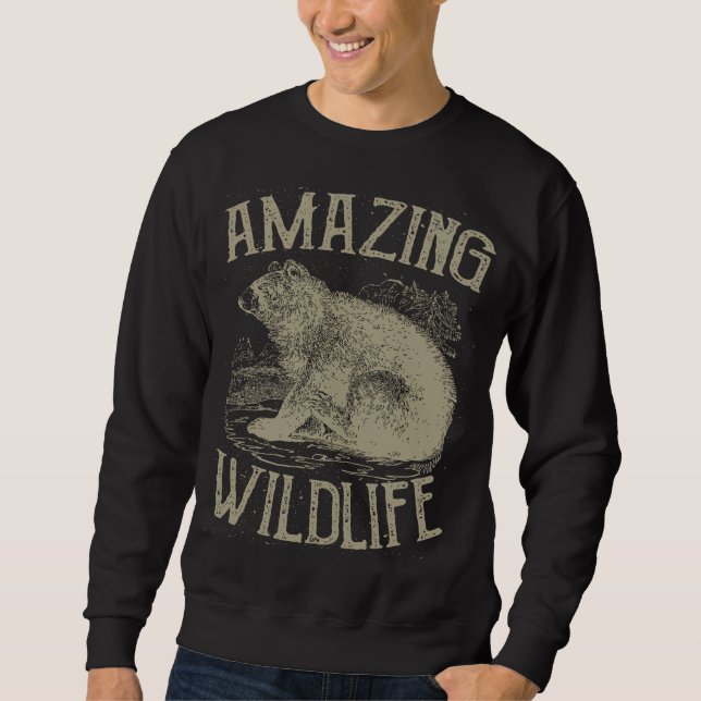 Amazing Wildlife Illustration - Nature’s Majestic  Sweatshirt (Front)