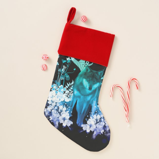 Amazing wolf christmas stocking (Front)