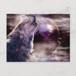 Amazing Wolf Song Postcard at Zazzle