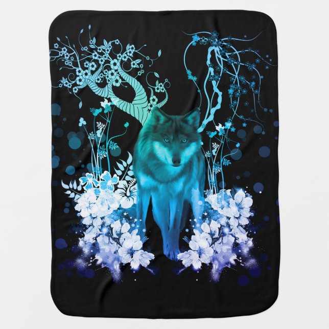 Amazing wolf swaddle blanket (Front)