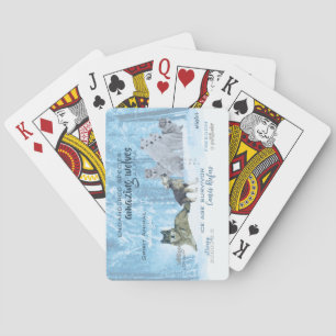 Amazing Wolves Typography Personalized Poker Cards
