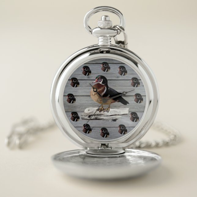 Amazing Wood Duck Hunting Pocket Watch (Inside)