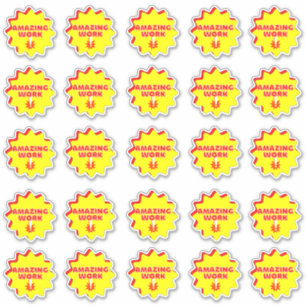 Amazing Work Fun Reward Teacher Stickers Pack