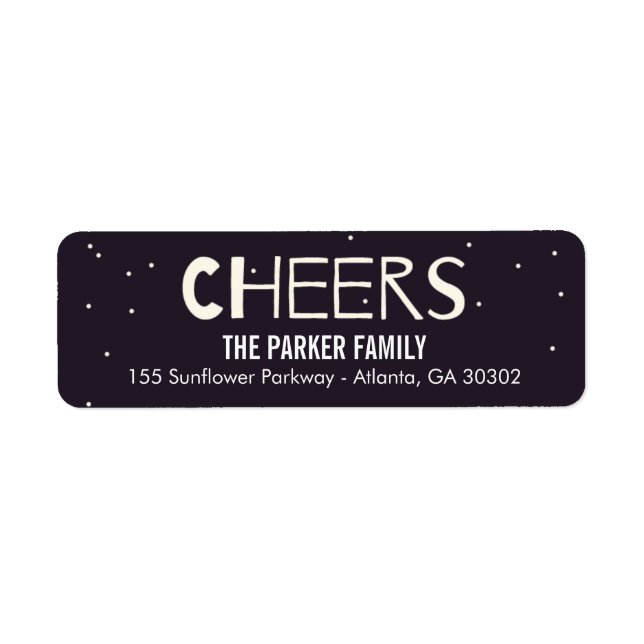 Amazing Year Holiday Return Address Labels (Front)