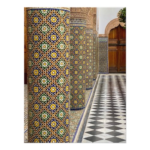 Amazing Zellige Tile in Ben Youssef _ Marrakech Photo Print