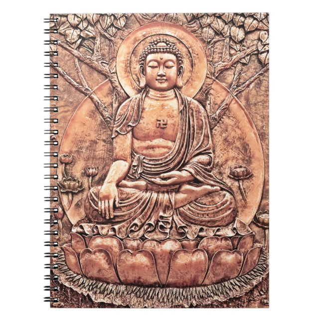 Amazingly Detailed Copper Buddha Notebook (Front)