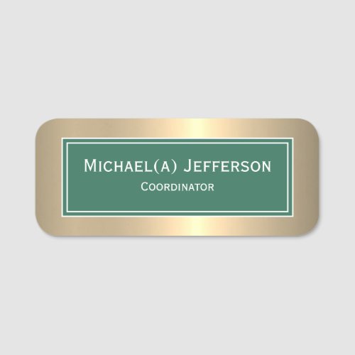 Amazon Green Gold Make A Statement With This Chic Name Tag