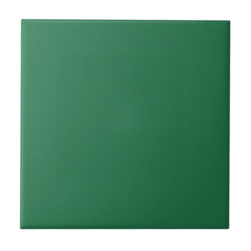 Amazon Green Solid Color Print Nature Inspired Ceramic Tile