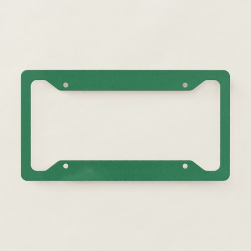 Amazon Green Solid Color Print Nature Inspired License Plate Frame