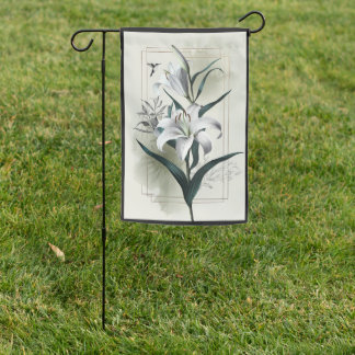 Amazon Lily Art – Gold & Scandi Style Garden Flag