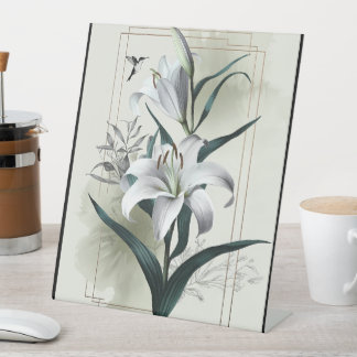Amazon Lily Art – Gold & Scandi Style Pedestal Sign